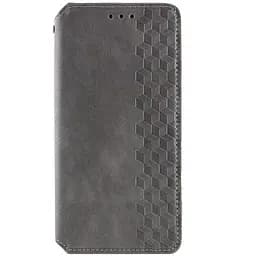 Шкіряний чохол-книжка GETMAN Cubic (PU) для Xiaomi Redmi 14C / Poco C75 Сірий