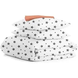 Комплект постільної білизни Cosas Big stars CS4 Двоспальний сірий (StarBigGrey_El160-Terrakot_180)
