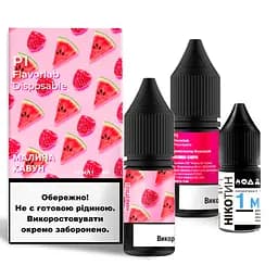 Набір компонентів для самозамісу сольової заправки для вейпу Flavorlab P1 10 мл, 0-50 мг Raspberry Watermelon Малиновий кавун (15436)