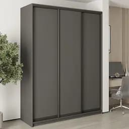 Шкаф-купе трехдверный MebelStar Стандарт BG 3ДСП 180x60x240 см Антрацит (MBS-8562)