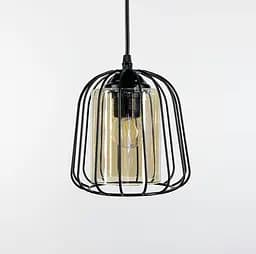 Підвісний світильник на 1 плафон графіт або янтар Line.F Колір плафона Янтарний