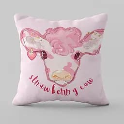 Подушка 3D Strawberry Cow 28936 50х50 см