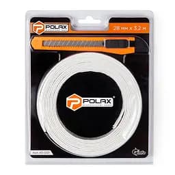 Стрічка бордюрна для ванної Polax 28 мм х 3,2 м Білий 30412