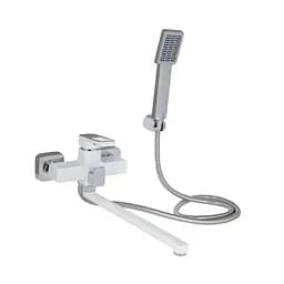 Змішувач для ванни Lidz Wawel 005 з поворотним виливом (з душовим гарнітуром) (k35) LDWAW005WHI45399 White Білий