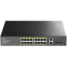 Коммутатор Cudy GS1018PS2, 16-Port Gigabit PoE+ Switch with 2 Uplink Gigabit Ports and 2 Gigabit SFP (GS1018PS2)