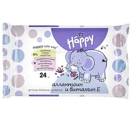Влажные салфетки Bella Baby Happy с витамином Е, 24 шт.