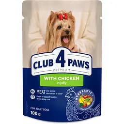 Влажный корм для собак Club 4 Paws с курицей в желе 100 г (B5510111)