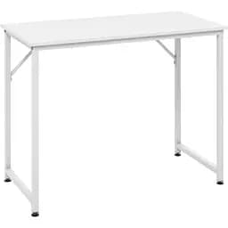 Компьютерный стол Costway Helena с металлическим каркасом белый