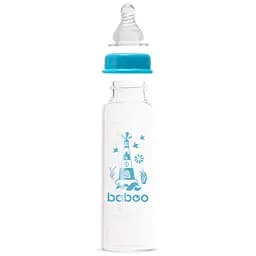 Скляна пляшечка для годування Baboo Marine Антиколікова, 240 мл, 3+ міс., синя (3-119) - мініатюра 3
