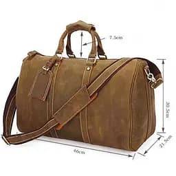 Сумка дорожня 14050 із вінтажної шкіри Vintage коричнева - мініатюра 4