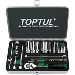 Набір інструменту дюймового Toptul 1/4" 18ед. 3/16"-9/16" (довгі головки) GCAD1813