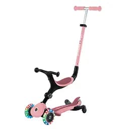 Самокат Globber Go Up Active Lights 360 колеса светятся до 20/50кг от 1 года пастельно-розовый (749-310)