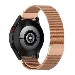 Ремінець для Samsung Galaxy Watch 4 44mm - Rose Gold Watchbands Milanese Loop ширина кріплення 20мм металевий (WB00S4MMILANESE4ROSEGOLD444) - мініатюра 2