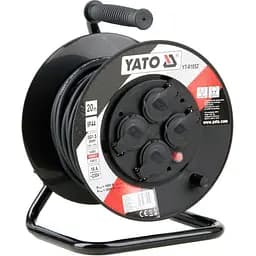 Подовжувач мережевий Yato 4 гнізда 20 м на котушці 16 А 3-жильний 1.5 мм² (YT-81052)