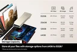 Накопичувач 512GB USB 3.1 Type-A Bar Plus Сірий Samsung teh0025093 - мініатюра 4