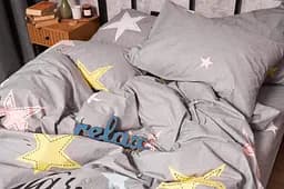 Набір наволочок Moon&Star Бязь Gold Люкс Gray Stars 70х70 см 2 шт - мініатюра 2