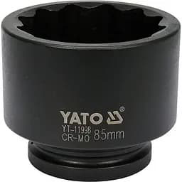 Головка торцевая ударная 12-гранная Yato квадрат 1" М=85 мм L=102 мм (YT-11998)