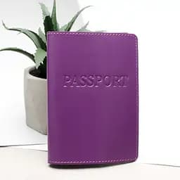 Обложка на паспорт кожаная женская HC-18 (фуксия)