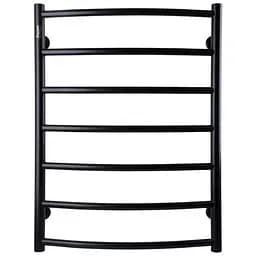 Водяна рушникосушка Unio LD W 700-500-7 BLK Драбинка Дуга, Чорний матовий