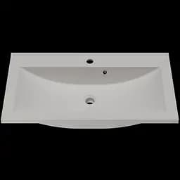 Раковина матова врізна Amidicon Victoria 80 800x450 з литого каменю VICTORIA_80_MAT, Білий матовий