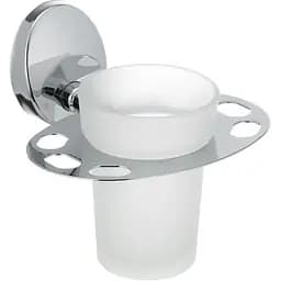 Склянка настінна з підставкою для зубних щіток Zerix LR3306-1 LL1434 хром