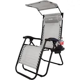 Розкладне садове крісло-шезлонг DMS GLS-120B Grey