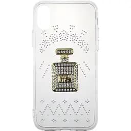 Чохол-накладка Toto TPU case with stones iPhone X Perfume Transparent
