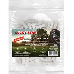 Лакомства для собак Lucky Star Прессованная кость из беленой сыромятной кожи 500 г