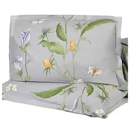 Наволочка МВМ My Home Пісня квітів 70x50 см сіра з принтом (BL-P-05 GRAY/PRINT)
