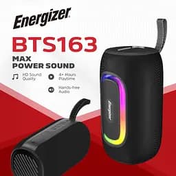 Акустична система 1.0 Energizer 16Вт Bluetooth 5.2/MicroSD/USB/AUX/FM,IPX65, чорна (BTS163) - мініатюра 11