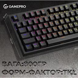 Клавіатура GamePro Red з Hot-Swap RGB Black дротова механічна (MK180B) - мініатюра 18