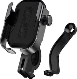 Мото-велотримач для смартфона Baseus Armor Motorcle holder SUKJA-01 Black - мініатюра 2