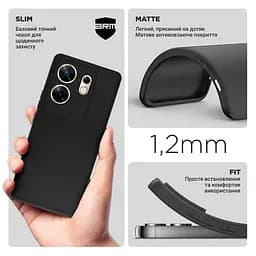 Чехол-накладка для смартфона Infinix Zero 30 4G, противоударный, силиконовый, термополиуретановый (ТПУ), с защитой камеры и корпуса, черный, защита всего корпуса, ArmorStandart (ARM73936) - мініатюра 3
