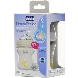 Пляшечка для годування Chicco Natural Feeling New, з силіконовою соскою, 150 мл, сірий (81211.30) - мініатюра 2