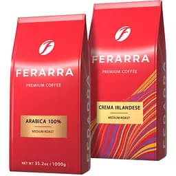 Набір кави в зернах Ferarra Arabica 100% 1 кг + Crema Irlandise 1 кг