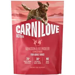 Сухой корм для активных собак Carnilove Active Venison & Reindeer & Wild Boar Active Adults оленина и дикий кабан 1.5 кг