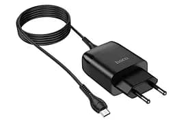 Адаптер мережевий - комплект зарядний HOCO C72Q Micro USB Glorious charger set QC3.0 18W чорний