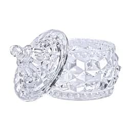 Цукорниця скляна Glass Jay з кришкою в східному стилі, ice flowers Yiwu HP-YH-3 - мініатюра 4