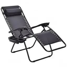 Комплект шезлонгів Garden Line Relax Black до 130 кг 2 шт. - мініатюра 5