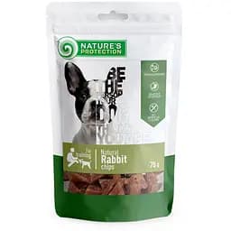 Лакомства для собак, чипсы из кролика, Nature's Protection Natural Rabbit Chips, 75 г