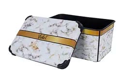 Контейнер VIOLET HOUSE DECOR Marble WHITE (6638133) - мініатюра 3