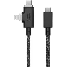 Кабель USB-C to USB-C/Lightning Native Union Belt Cable Duo Pro 240W Cosmos Black 2.4 м (BELT-PROCCL-COS-NP) - мініатюра 2