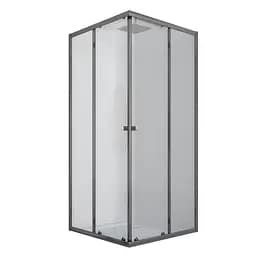 Душова кабіна з низьким піддоном Mixxus Cubic SCT01-90x90x195-TR graphite прозоре скло 4 мм MI6905, Універсальна, прозорий, графіт - мініатюра 7