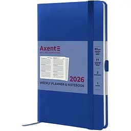 Еженедельник Axent 2026 Partner Strong 125 x 195 мм классический синий (8505-26-38-A)