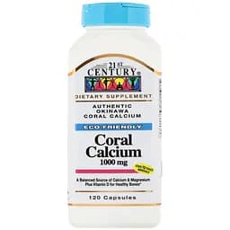 Кораловий кальцій 21st Century Coral Calcium 1000 мг 120 капсул