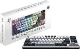 MSI Клавіатура механічна FORGE GK600 TKL W SKY UA 104key, механічний Linear, USB-A, Wireless, Bluetooth, EN/UKR/RU, RGB, білий - мініатюра 4
