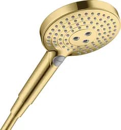 Ручной душ Hansgrohe Raindance Select S 120 3jet EcoSmart 9L Polished Gold Optic 26531990, Золотой
