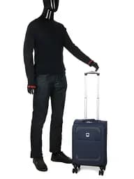 Валіза Малий (S) тканинний Ручна поклажа Airtex Worldline Tirana 608 на 4 колесах 55x35x20см 30л Синій - мініатюра 10