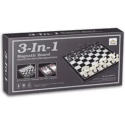 Шахматы магнитные 3 в 1 Bambi QX54810 поле 19 х 19 см