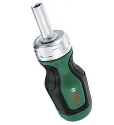 Отвертка с трещоткой, 6 насадок PZ, PH, SL, TX, HEX, рукоятка TPR, 111мм, сталь. Bosch hoz0014177